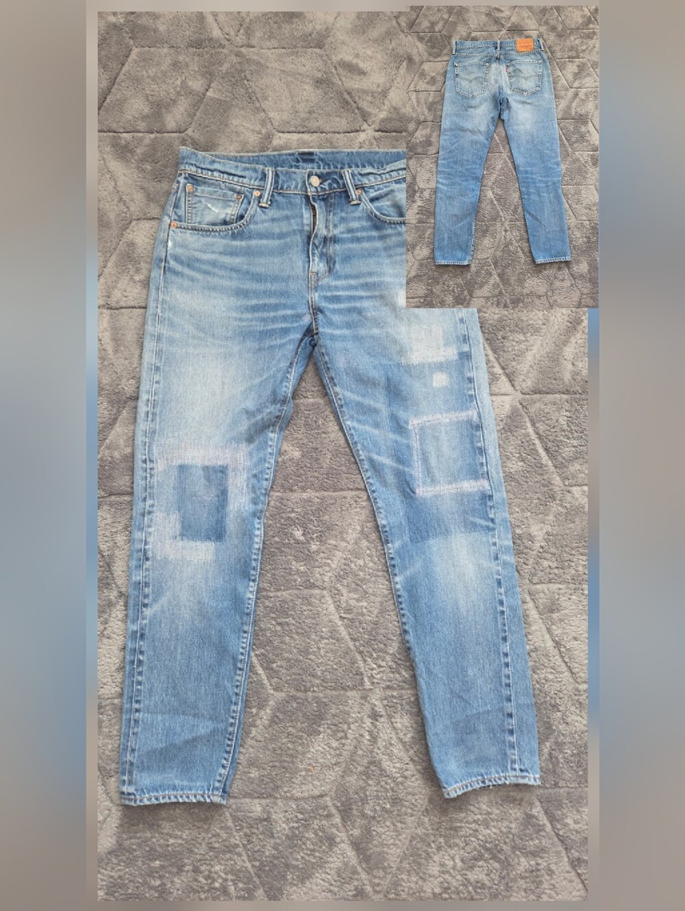 Levi's Selvedge Patchwork Rare Sample Jeans 32x32 512 Slim Tapered Fit Grunge